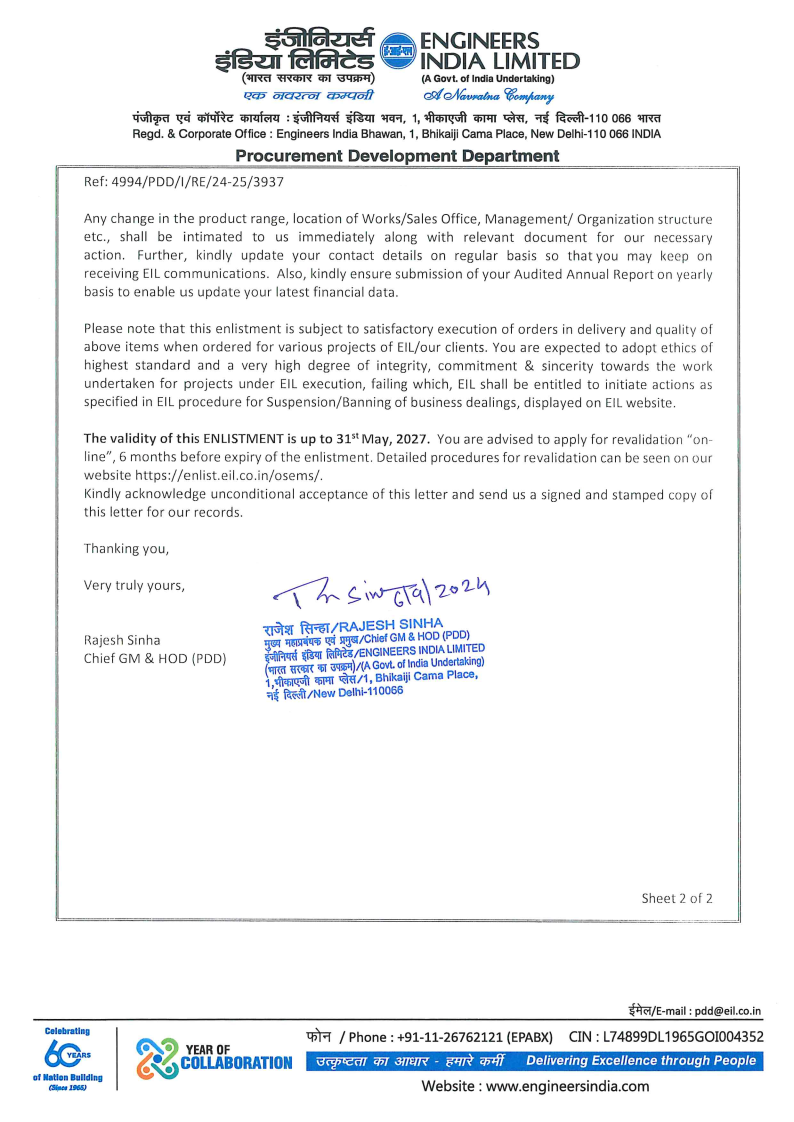 EIL Certificate Page 2